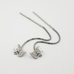 Sidabriniai auskarai su...